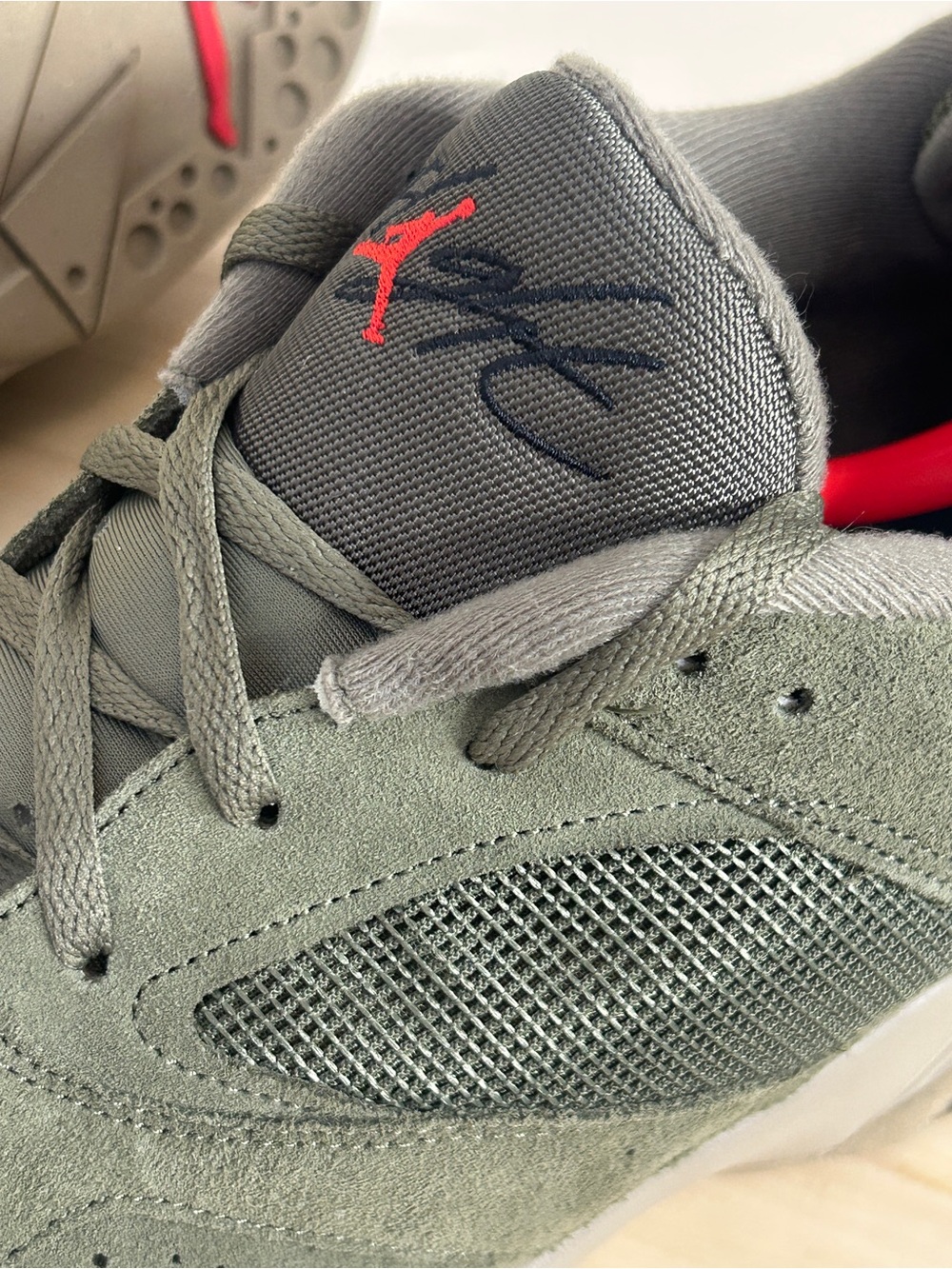 Jordan Air Jordan MVP 92 Medium Olive Khaki Suede Low Top Sneakers Men’s 18 - Picture 6 of 8